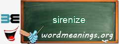 WordMeaning blackboard for sirenize